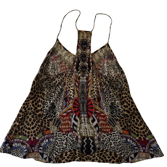 Camilla  Asymmetrical Sleeveless Silk top - Picture 2 of 16